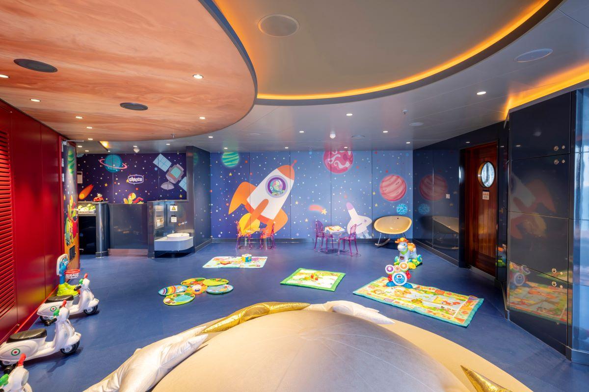 Baby Club, espaço no navio dedicado às crianças de até 3 anos