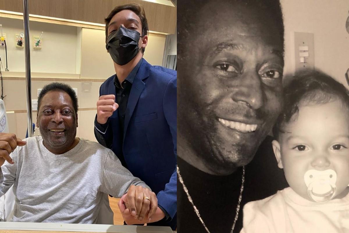 Neto de Pelé com o avô