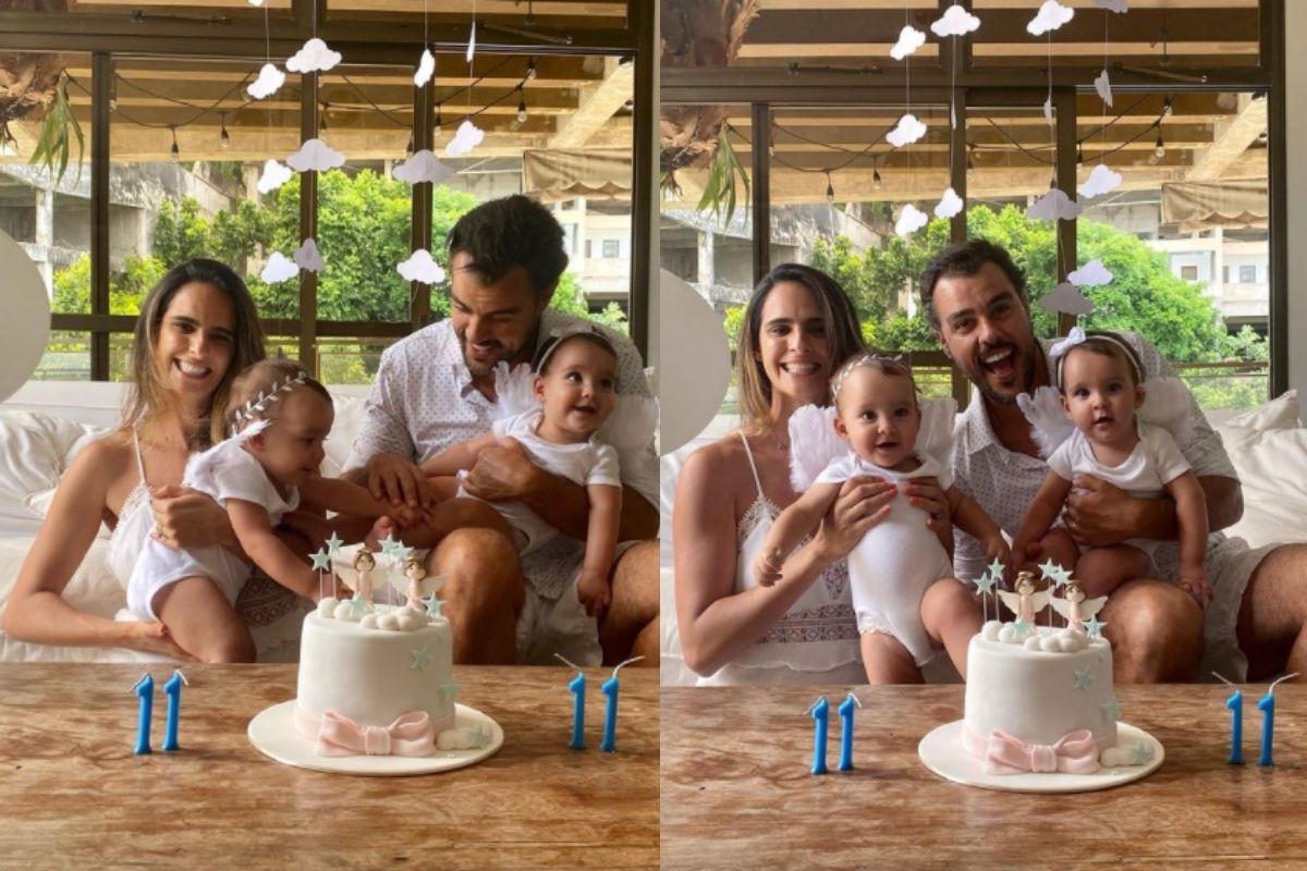 Marcella Fogaça comemora mêsversário de 11 meses das filhas