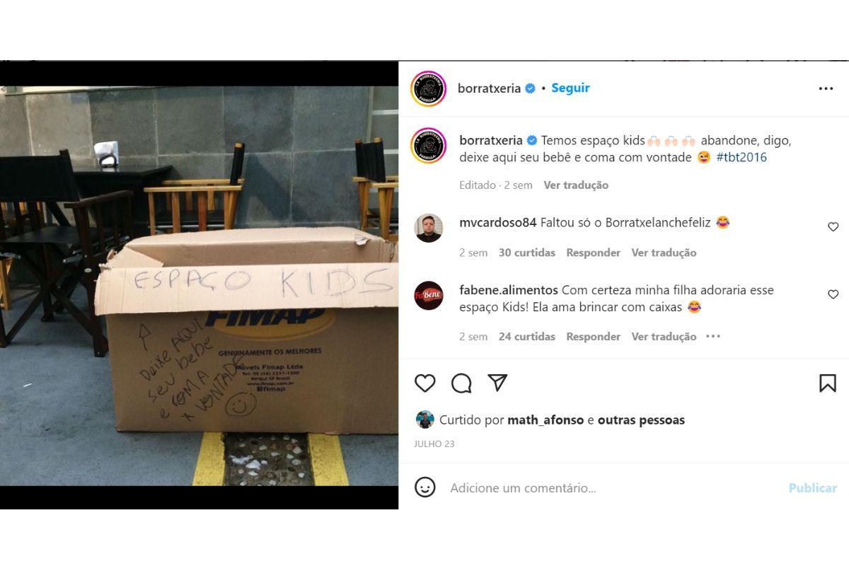 Além da placa na fachada, bar já havia feito piada sobre crianças no estabelecimento