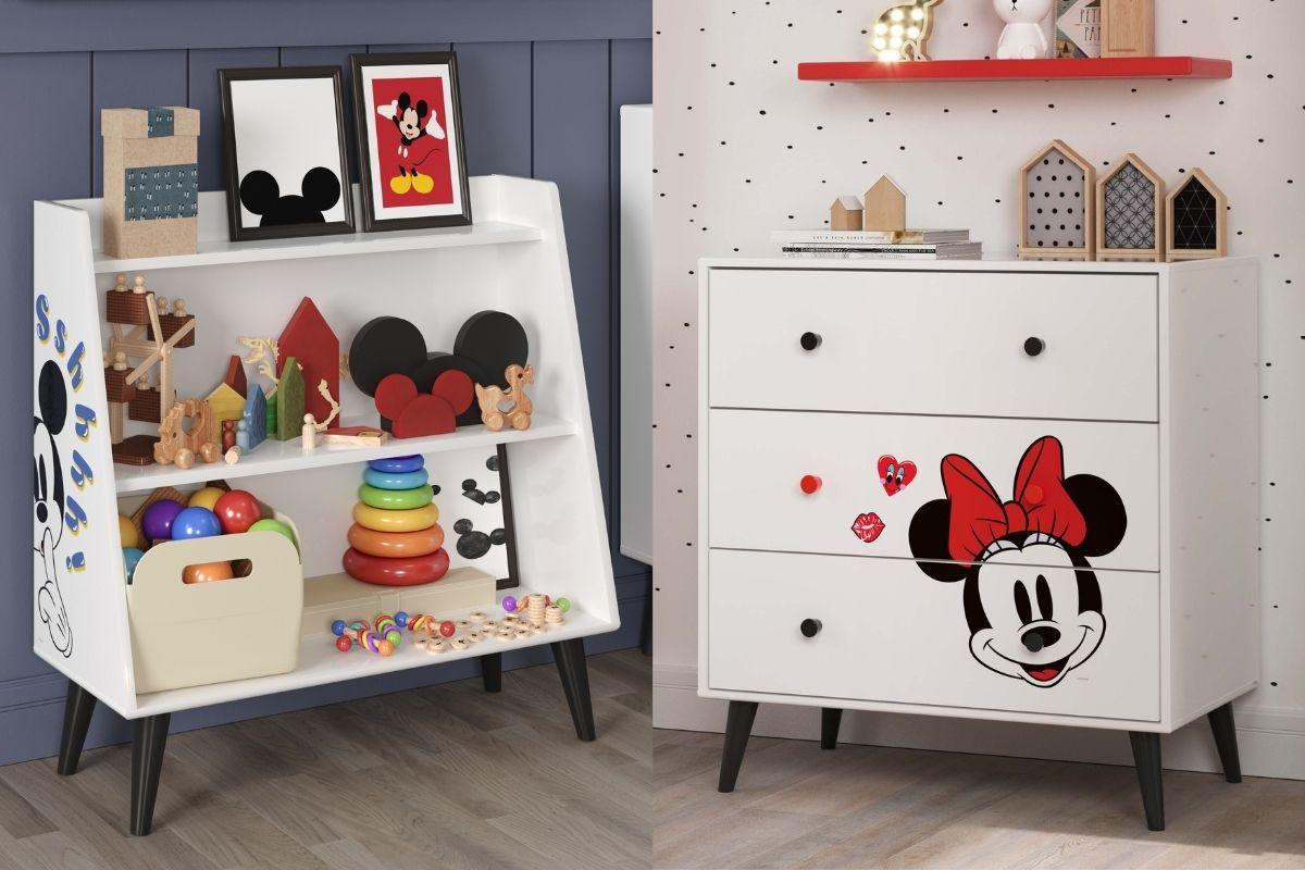 Por enquanto, estão disponíveis coleções inspiradas no Mickey e na Minnie