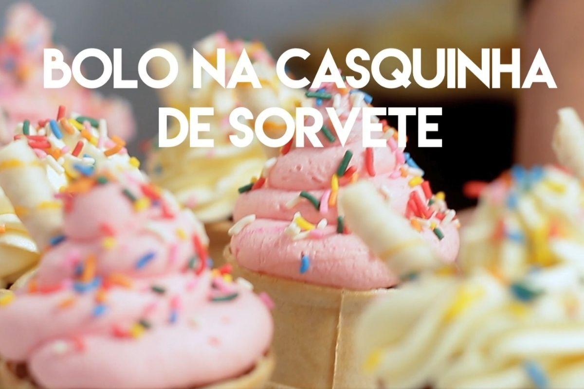 Bolo na Casquinha de Sorvete