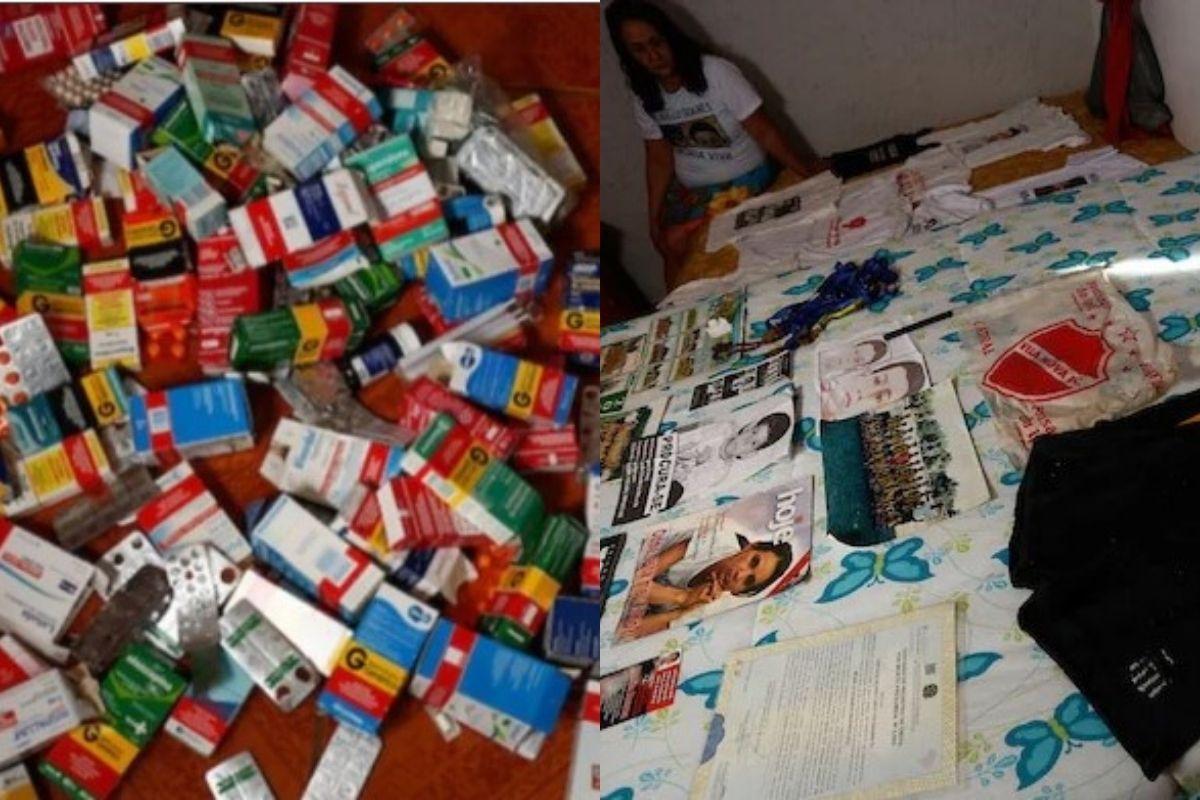 A mãe precisou tomar diversos medicamentos, e ainda guarda as coisas do filho