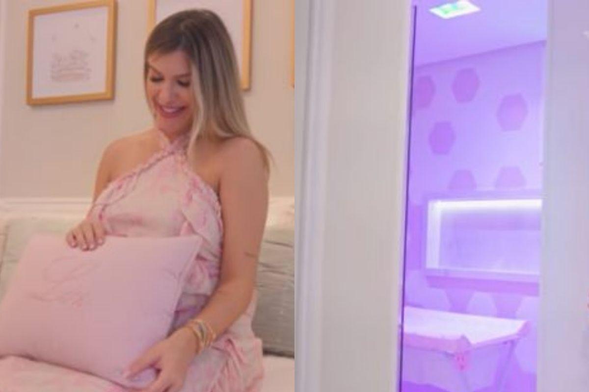 Lorena Improta usou cores claras para compor o quarto da filha