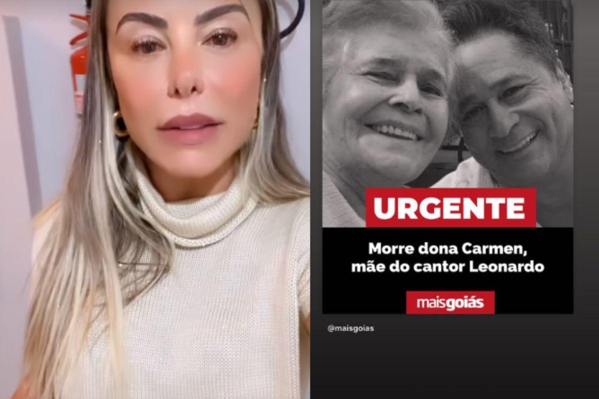 Mãe do cantor Leonardo morre de infarto