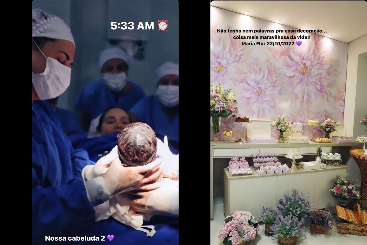 Virgínia mostra primeiras fotos da chegada da filha
