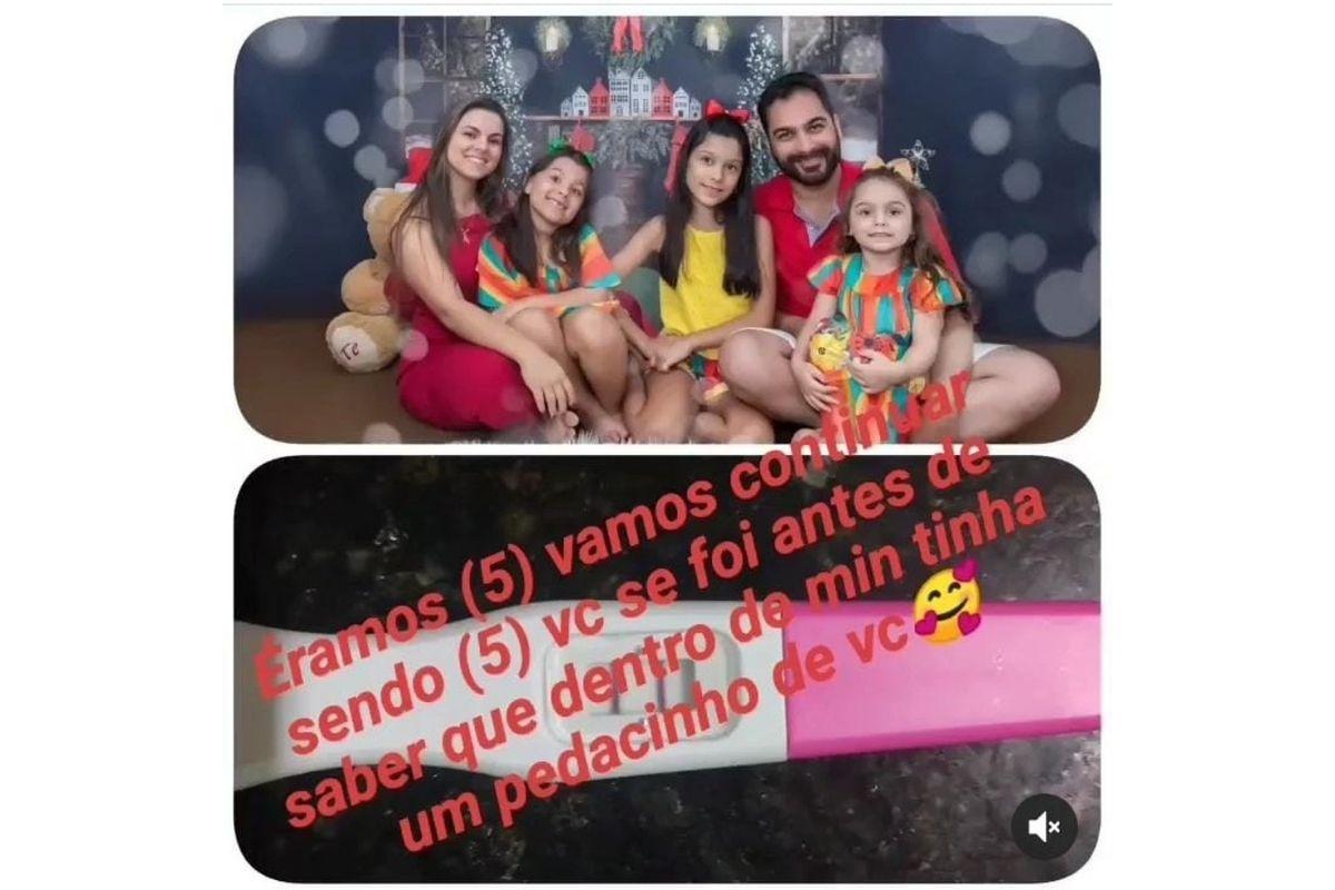 A esposa está esperando um filho do falecido marido