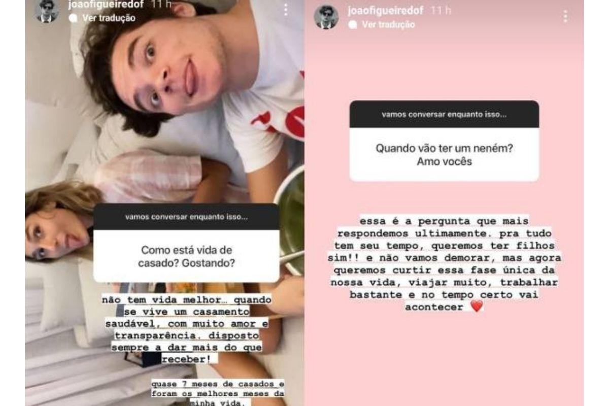 João Figueiredo falou sobre filhos com Sasha Meneghel