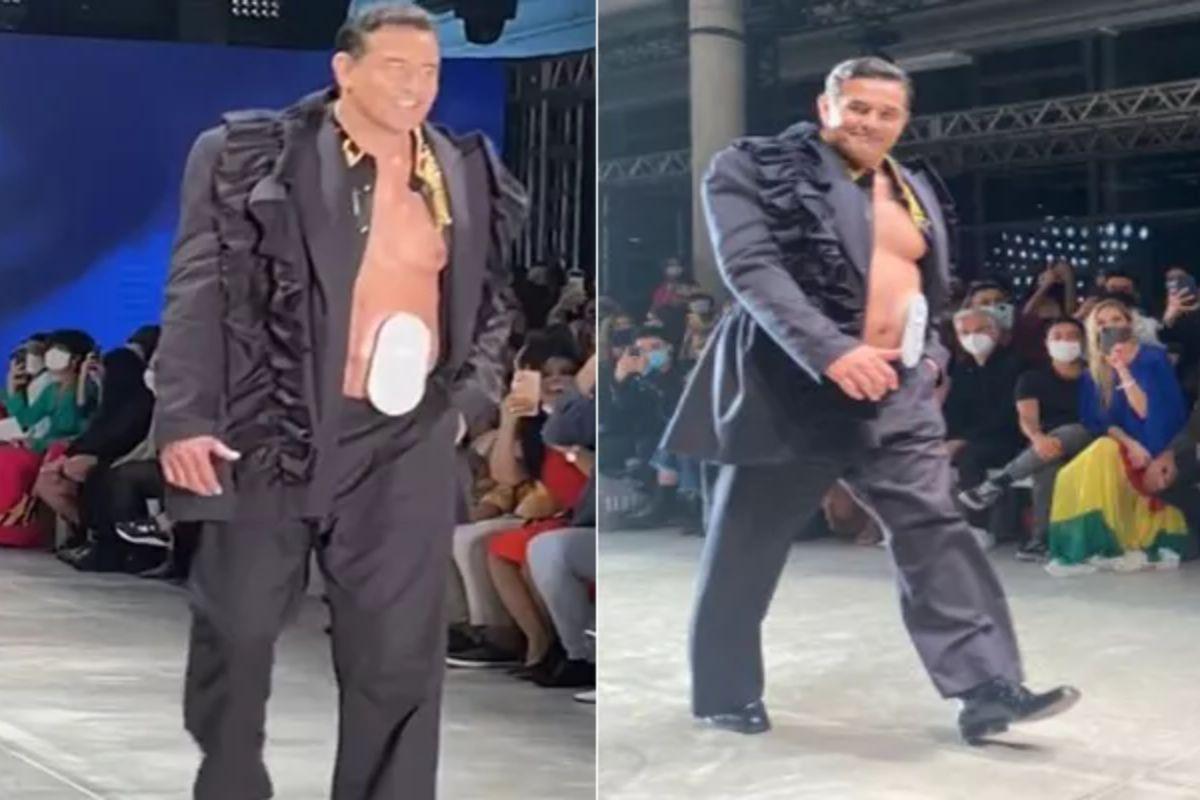 Luciano Szafir desfilou com a bolsa de colostomia no SPFW