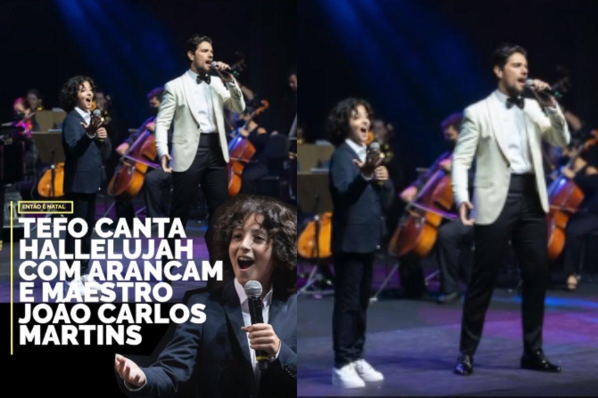 Marcos Mion homenageia filho Stefano de 11 anos em estreia no palco
