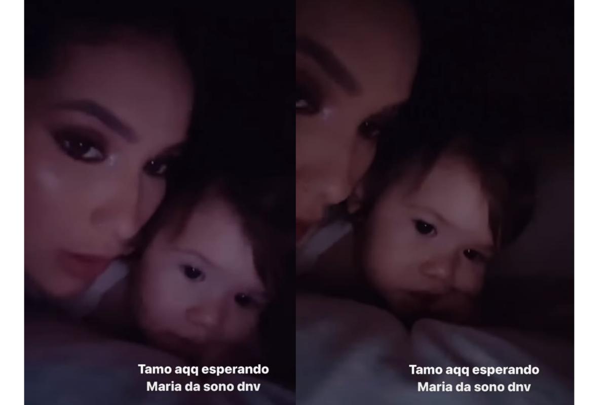 Virginia mostra o horário que Maria Alice foi dormir depois da festa de aniversário