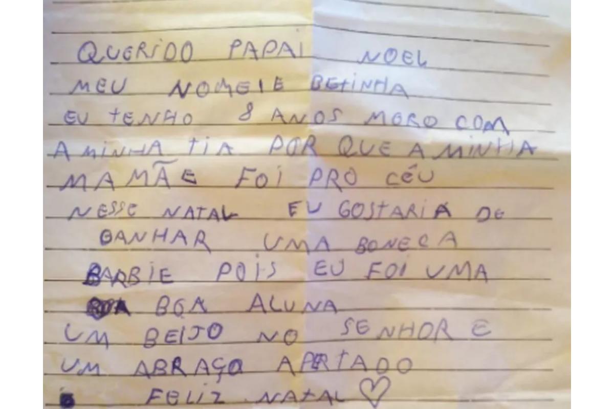 A carta da menina emocionou os motoristas