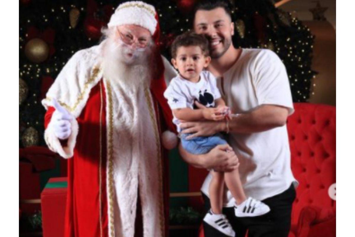 Leo conheceu o Papai Noel!