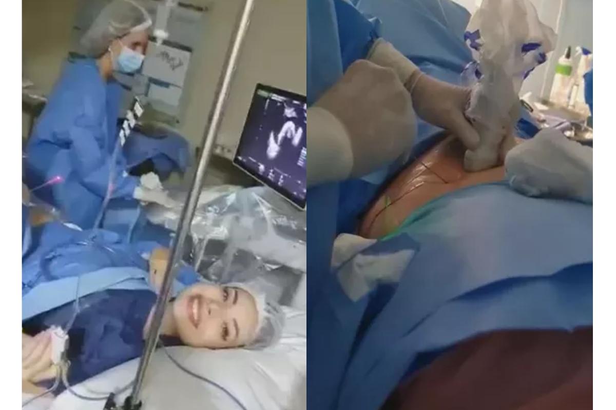 Bebê passa por cirurgia inédita no Brasil enquanto estava no útero da mãe