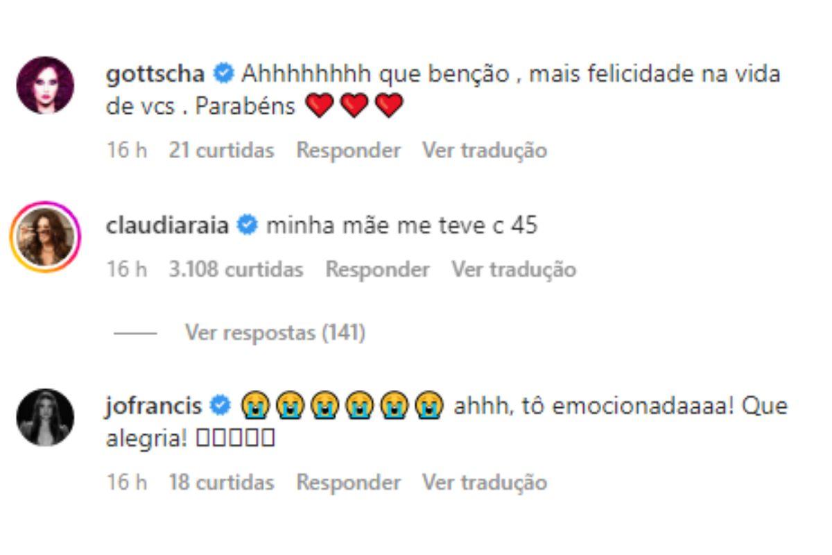 Claudia Raia falou sobre idade que mãe a teve