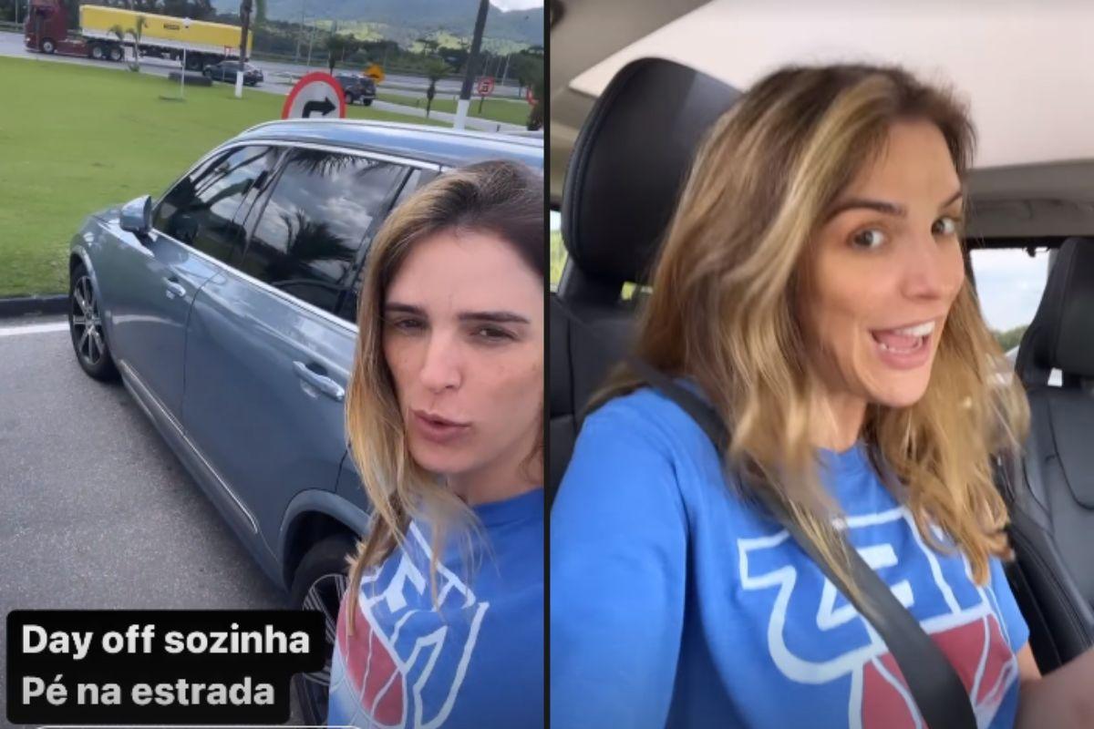 Rafa Brites viaja sozinha