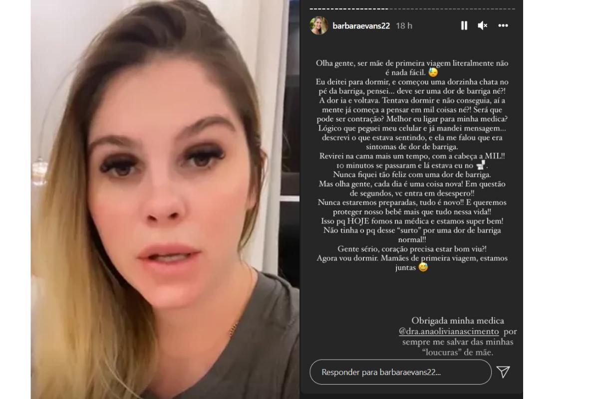 Bárbara compartilhou o susto nas redes sociais