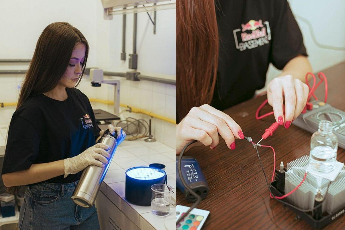 Bárbara criou uma garrafa que transforma qualquer água em potável