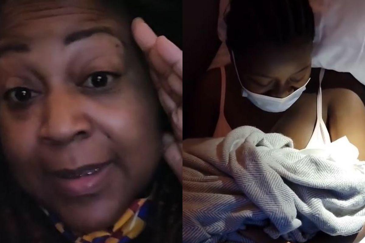 A mãe deu à luz no chão da cabine do avião