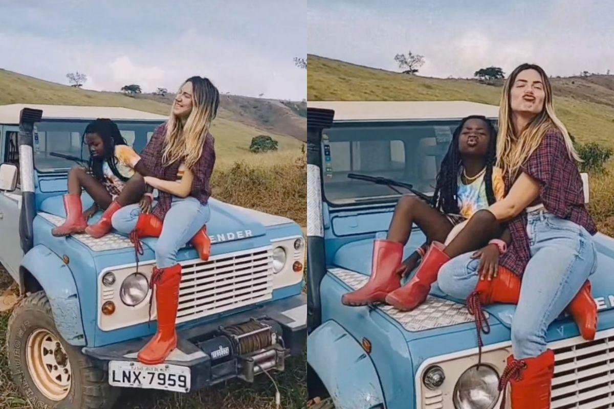 Bruno compartilhou o video das meninas nas redes