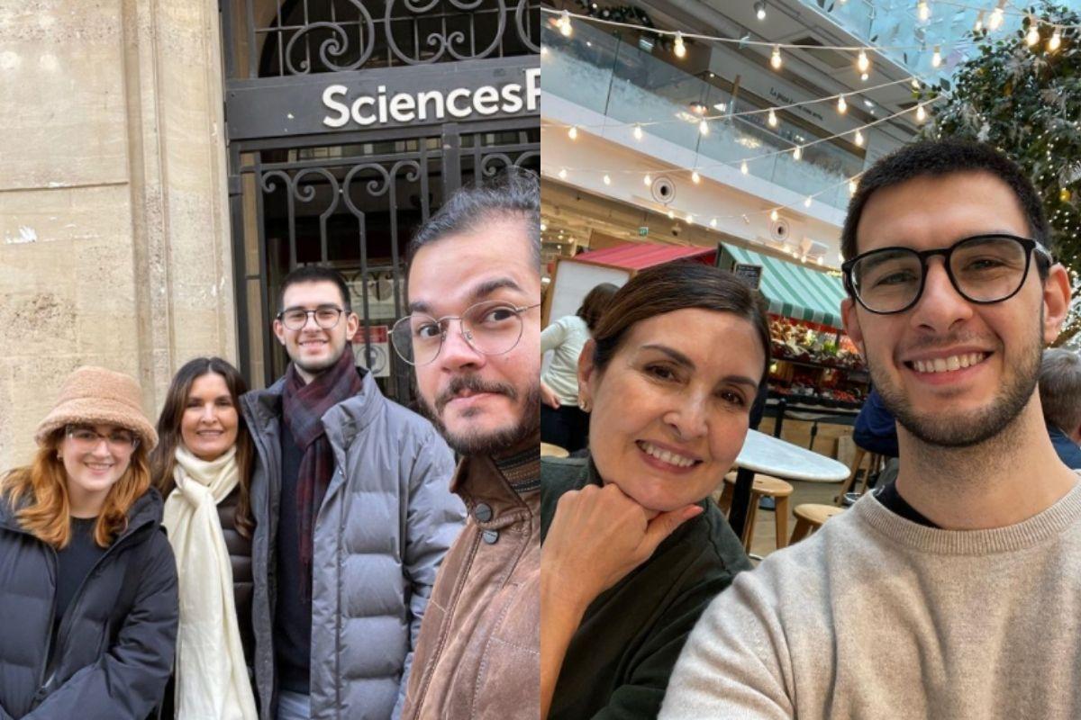 Fátima Bernardes e família na Europa