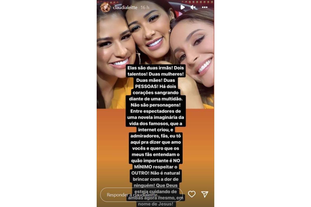 Claudia Leitte fala sobre polêmica entre Simone e Simaria