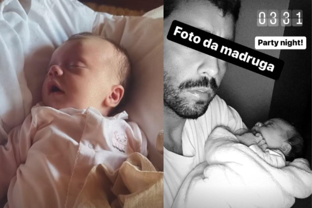Filha de Pedro Scooby dormindo