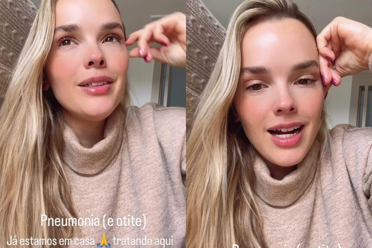 Thaeme revelou que a filha foi diagnosticada com pneumonia e esta em tratamento