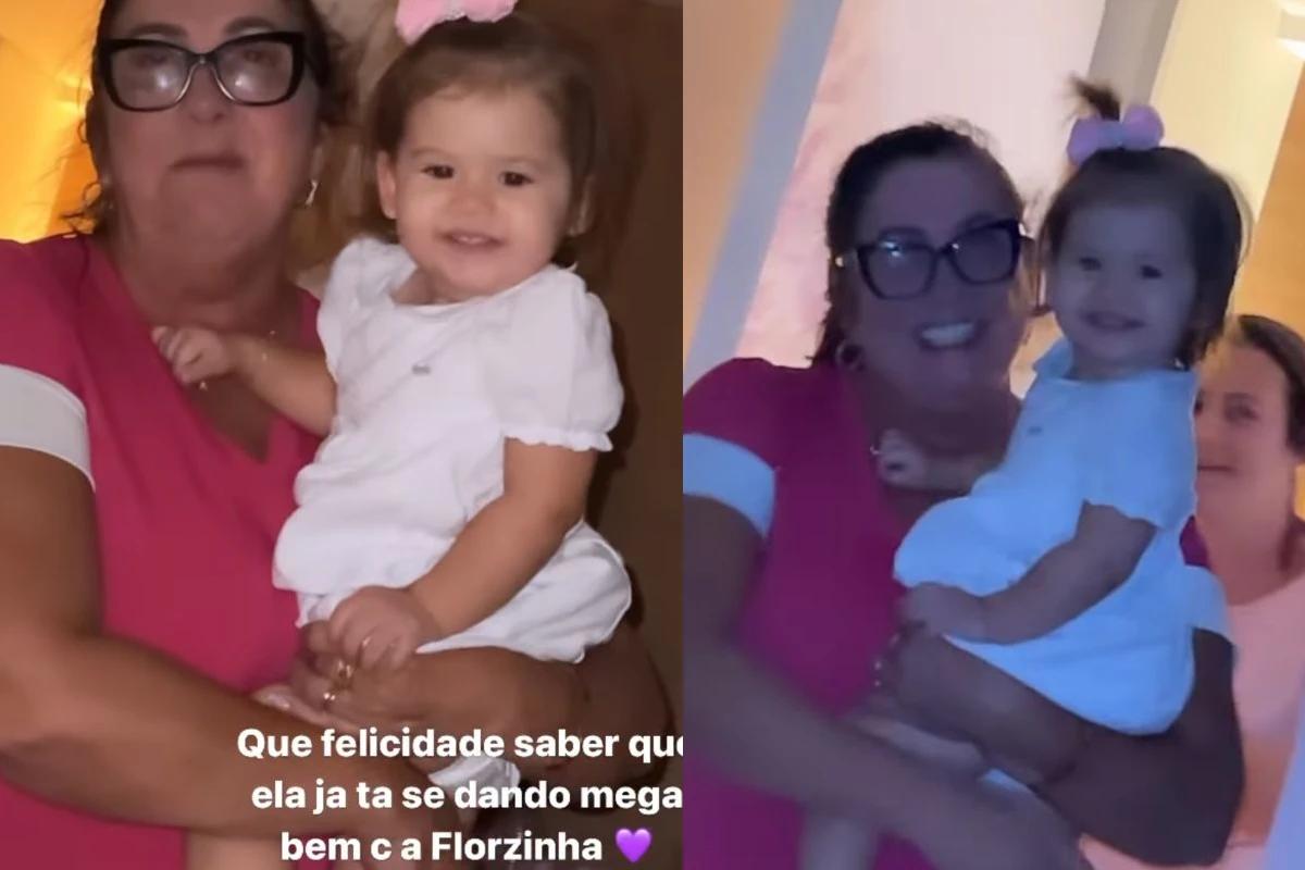 Maria Alice no colo da avó