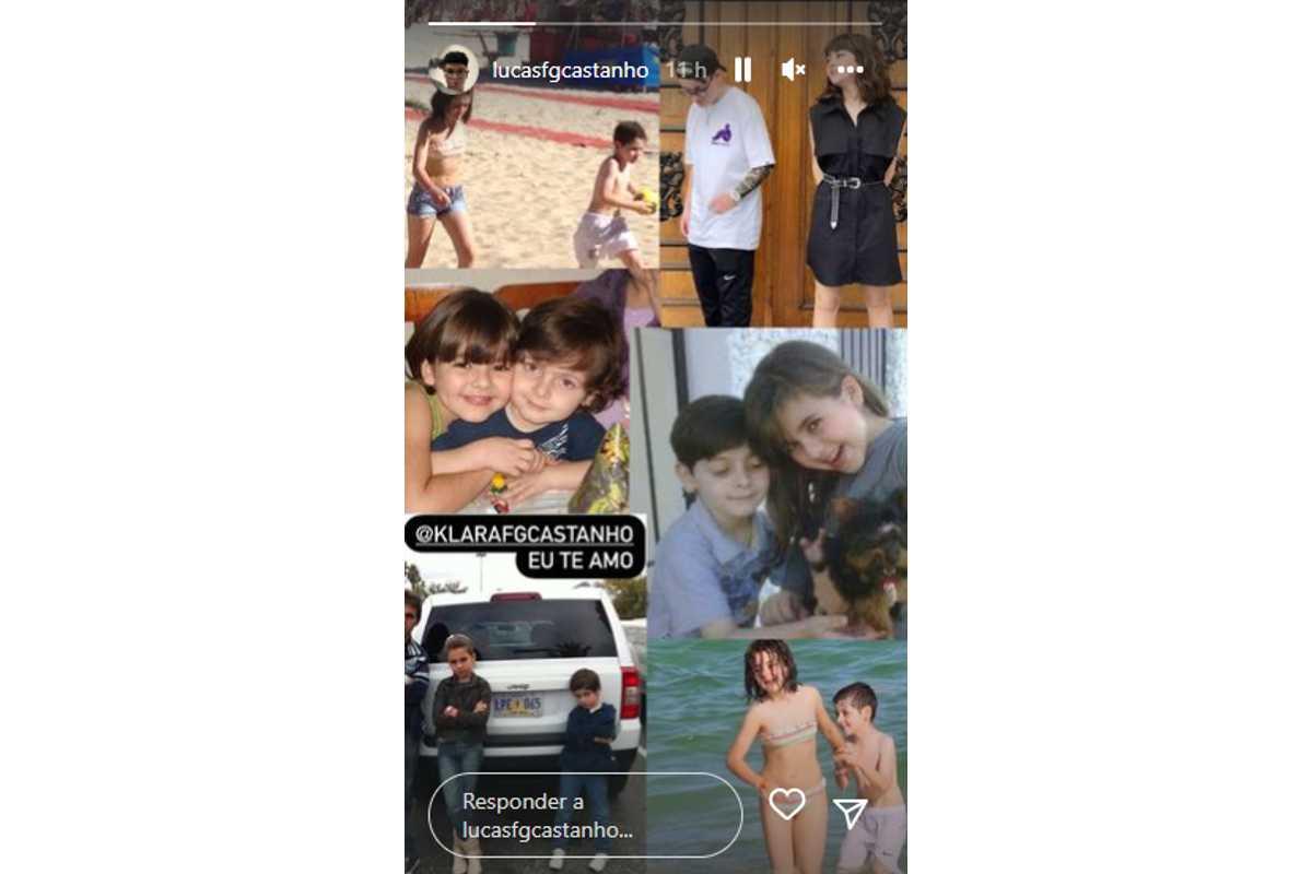 Lucas Castanho demonstrou apoio à irmã Klara Castanho com uma montagem no Instagram