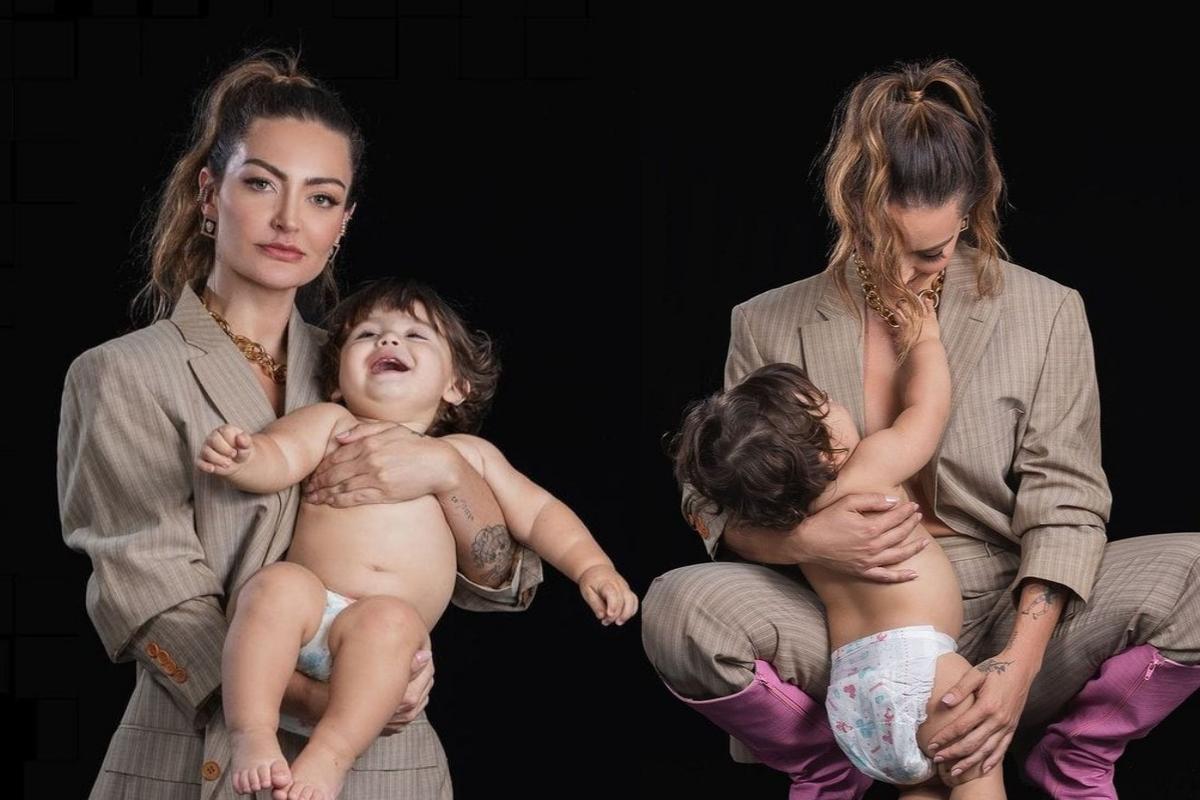 Laura Keller e o filho Jorge Emanuel