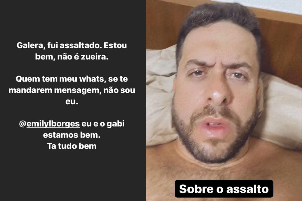 Maurício contou detalhes do assalto no seu perfil do Instagram