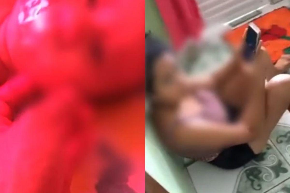 A mãe havia colocado fita adesiva na boca do bebê