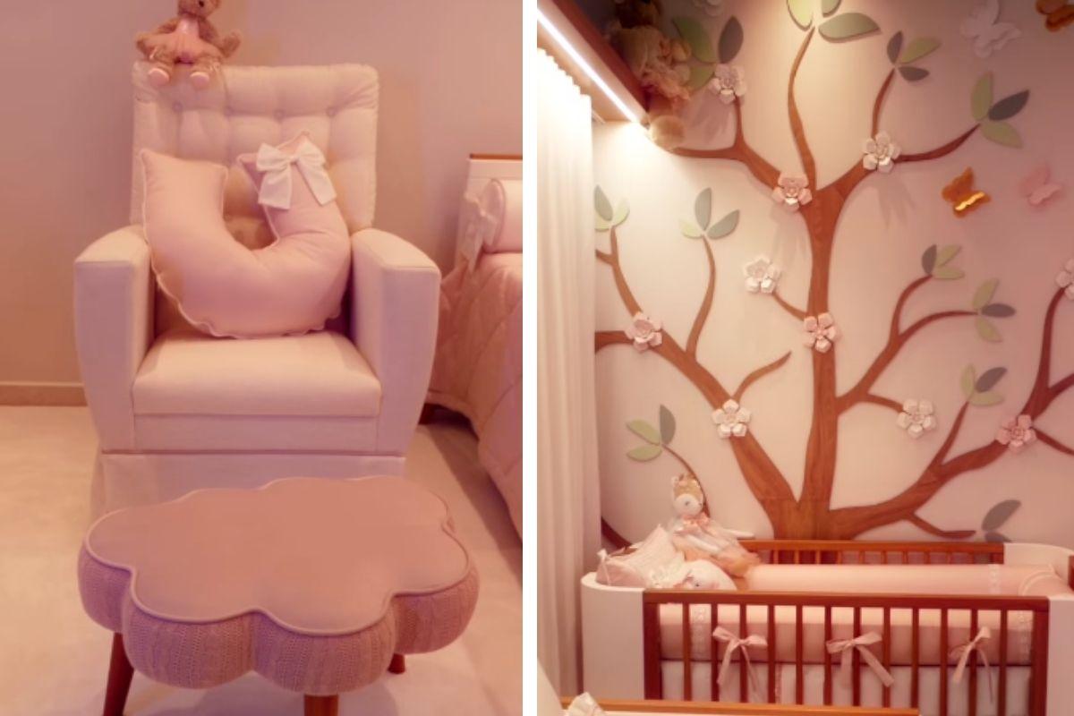 Bárbara Evans mostra o quarto da filha, Ayla