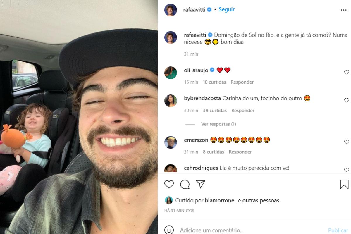 Rafa Vitti e Clara Maria aproveitaram o domingão ensolarado no Rio de Janeiro