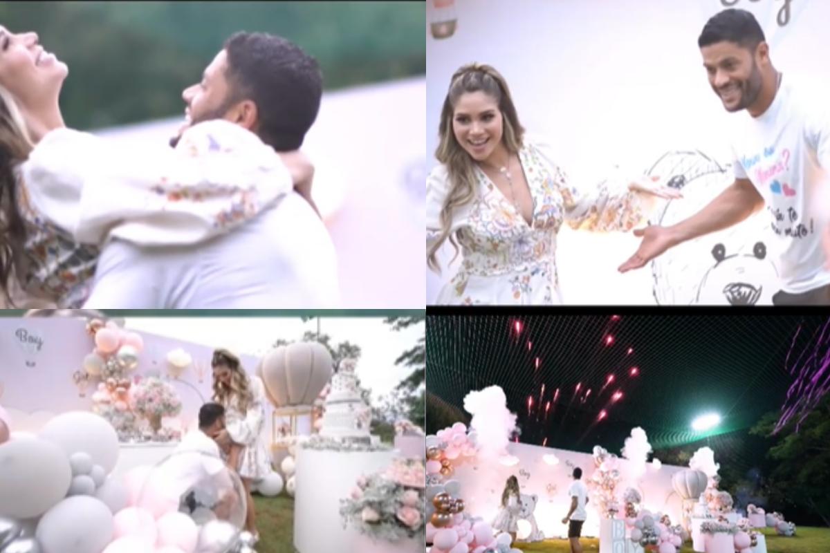 Chá revelação do jogador brasileiro com a esposa, Camilla Ângelo