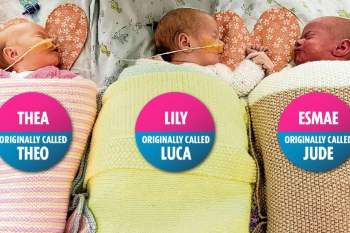 Mãe dá à luz a trigêmeas mesmo após exames apontarem que ela teria trigêmeos