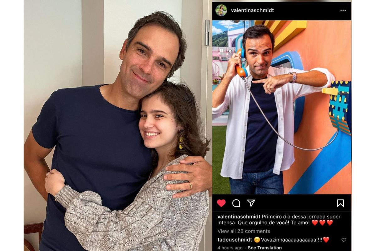 Mensagem de Valentina para Tadeu Schmidt