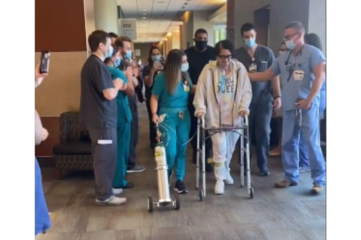 O hospital comemorou a alta de Cierra