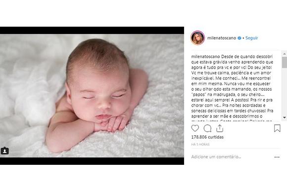 Pedro é filho de Milena e Pedro (Foto: Reprodução Instagram/ @milenatoscano)