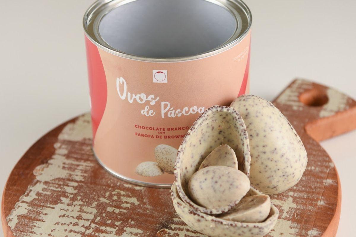 Ovo de Páscoa com farofa de Brownie