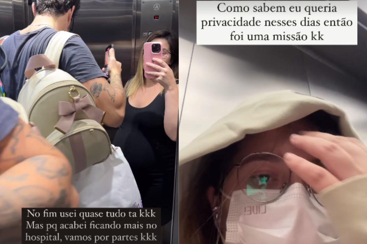 Mulher com capuz e mascára