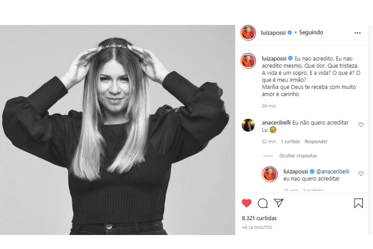 Luiza Possi faz homenagem a Marília Mendonça