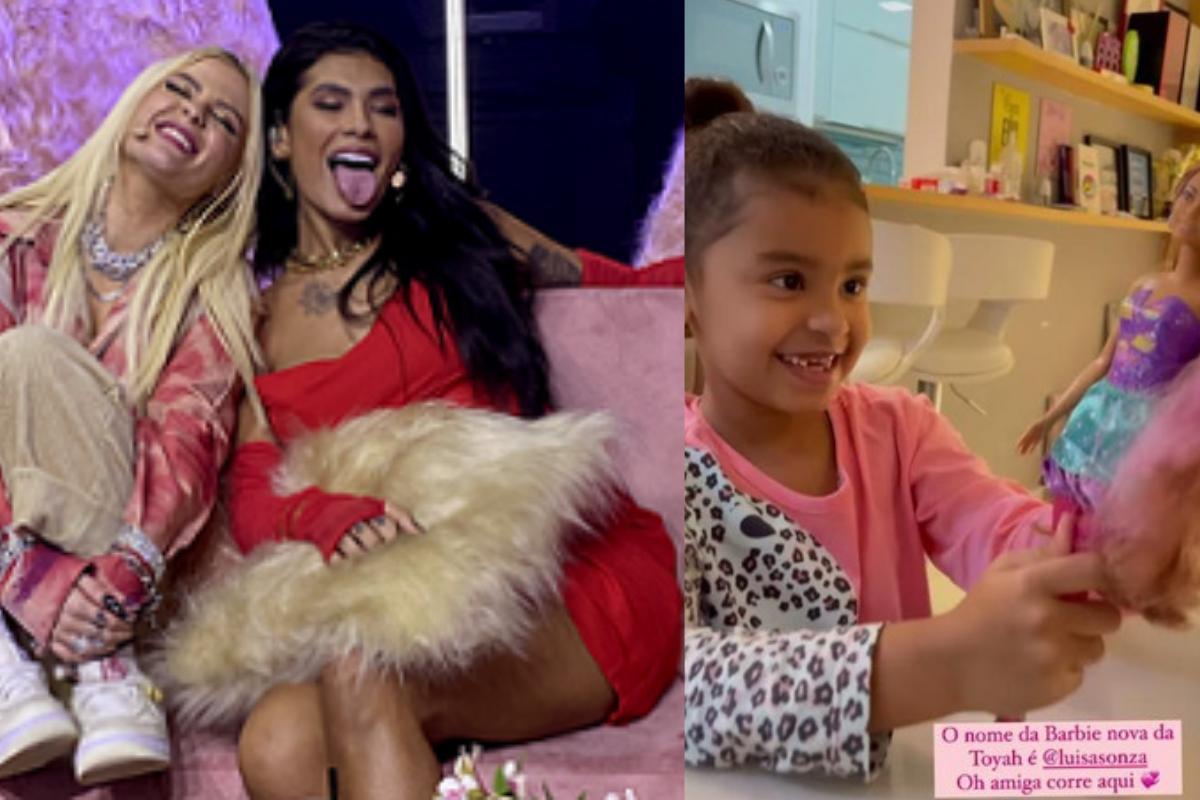 A filha de Pocah batizou a boneca nova de Luísa Sonza