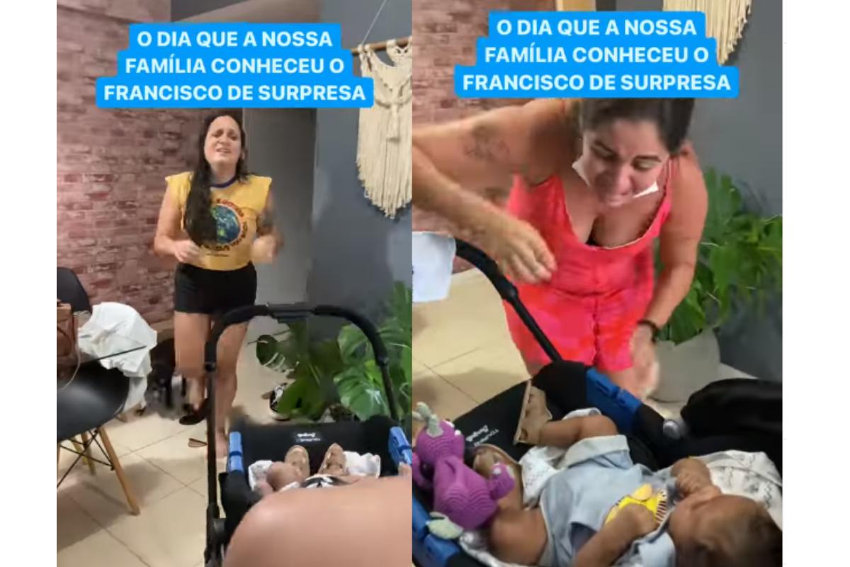 Vídeo emocionante mostra familiares conhecendo o filho adotivo depois de meses na fila de espera