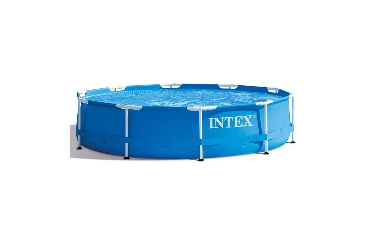 Piscina com armação em metal redonda com bomba filtro