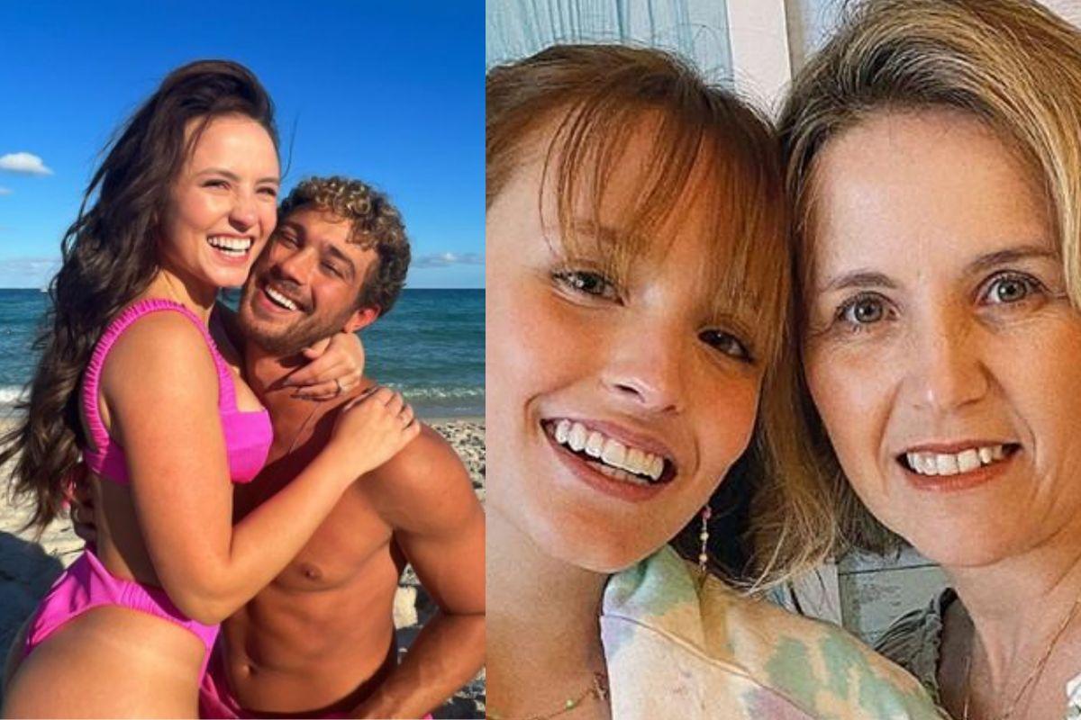 Larissa Manoela com mãe e noivo