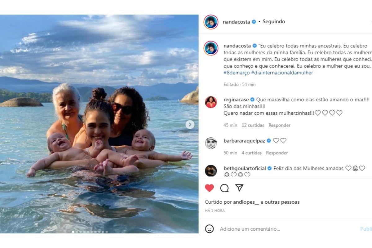Homenagem de Nanda Costa no dia das mulheres