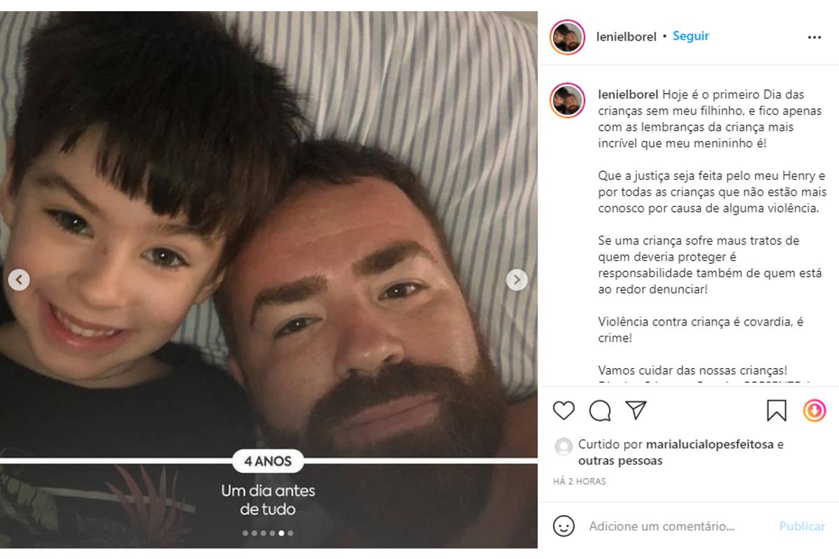 Leniel Borel faz desabafo sobre primeiro Dia das Crianças sem o filho