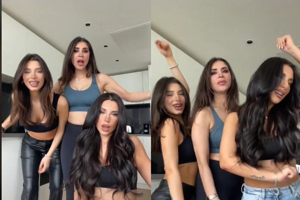 Gêmeas dançando em TikTok com a mãe que é muito parecida com as filhas